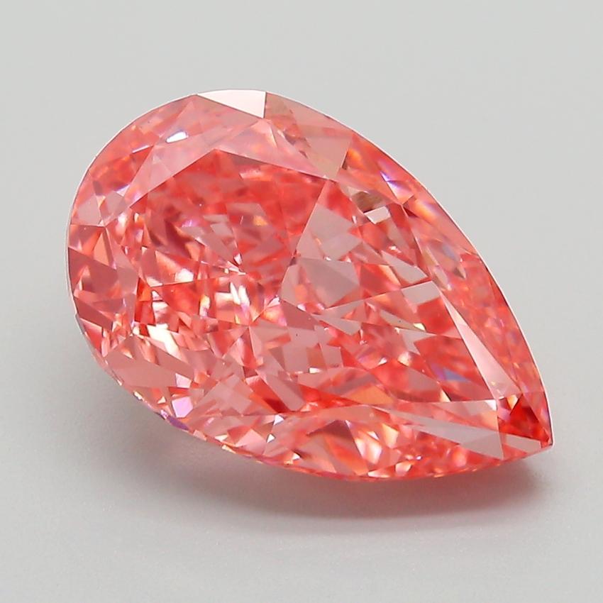 5.09 Ct. Fancy Vivid Pink Pear Lab Grown Diamond