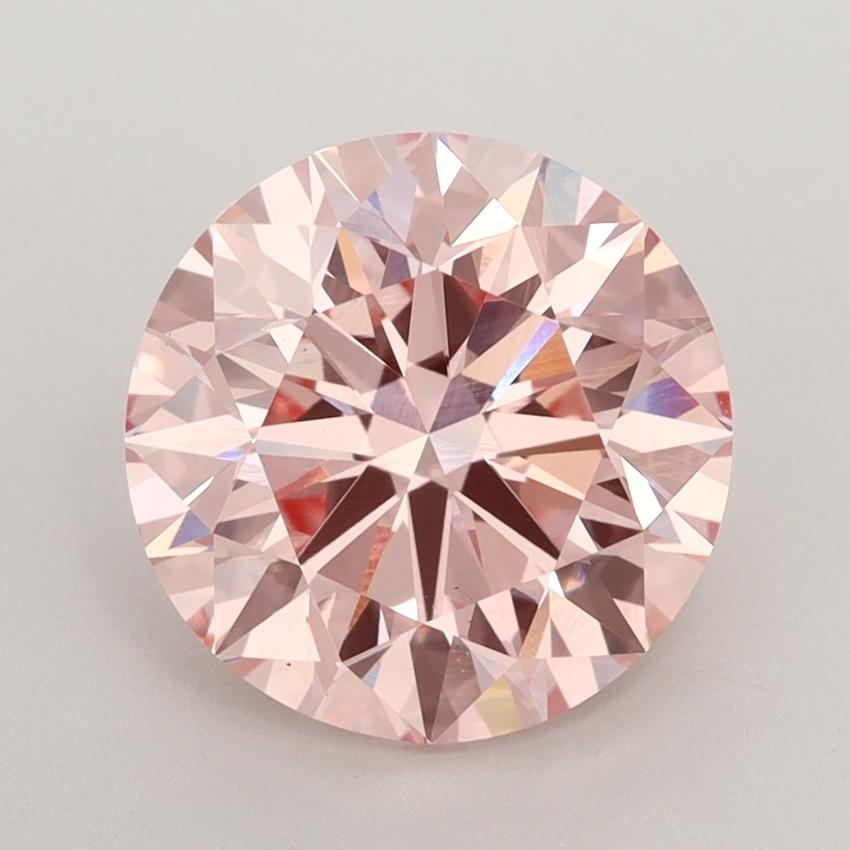 3.01 Ct. Fancy Intense  Pink Round Lab Grown Diamond
