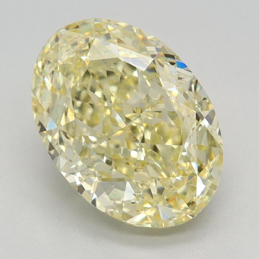 3.09 Ct. Fancy Intense Yellow Oval Lab Grown Diamond