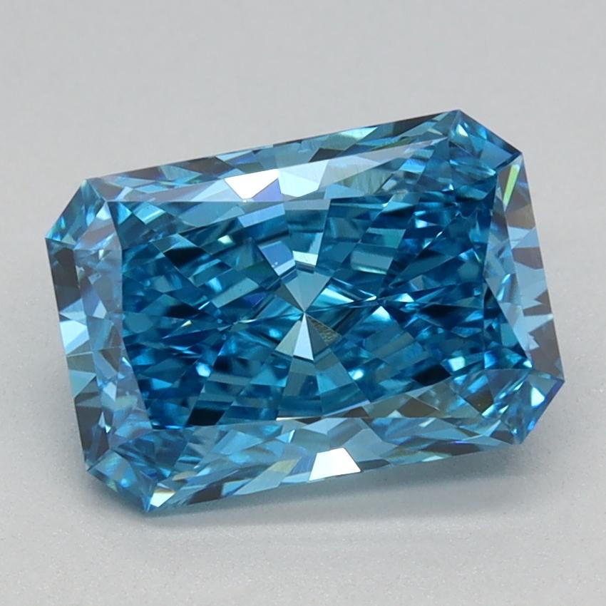 1.53 Ct. Fancy Vivid Blue Radiant Lab Grown Diamond