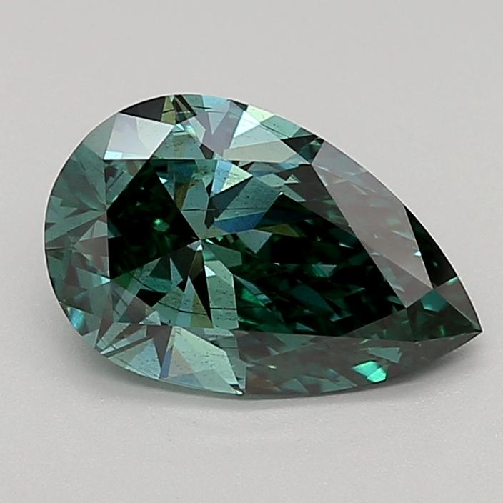 2.00 Ct. Fancy Vivid  Green Pear Lab Grown Diamond