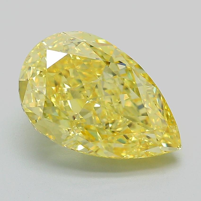 5.10 Ct. Fancy Vivid Yellow Pear Lab Grown Diamond