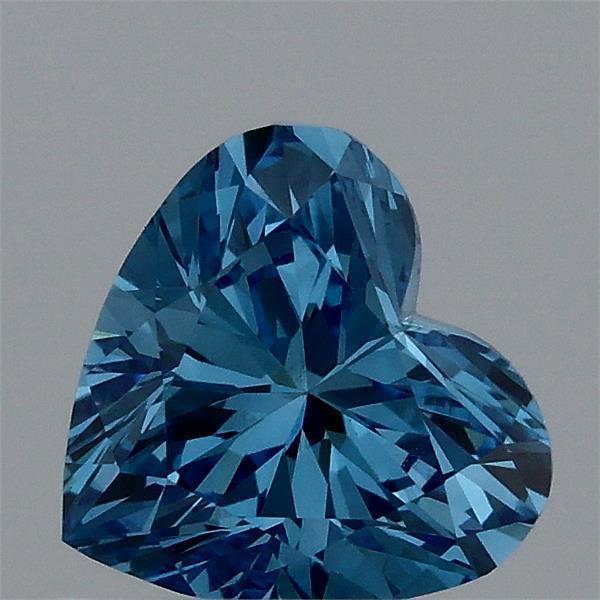 0.64 Ct. Fancy Vivid Blue Heart Lab Grown Diamond