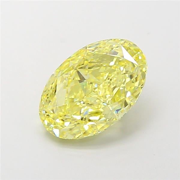2.55 Ct. Fancy Intense Yellow Oval Lab Grown Diamond