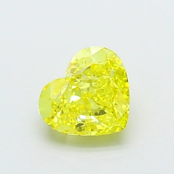 1.08 Ct. Fancy Intense  Yellow Heart Lab Grown Diamond