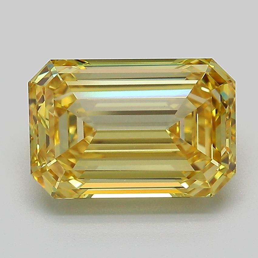 3.51 Ct. Fancy Intense Yellow Emerald Lab Grown Diamond
