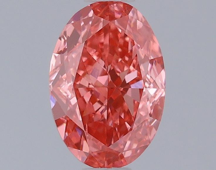 0.82 Ct. Fancy Vivid Pink Oval Lab Grown Diamond