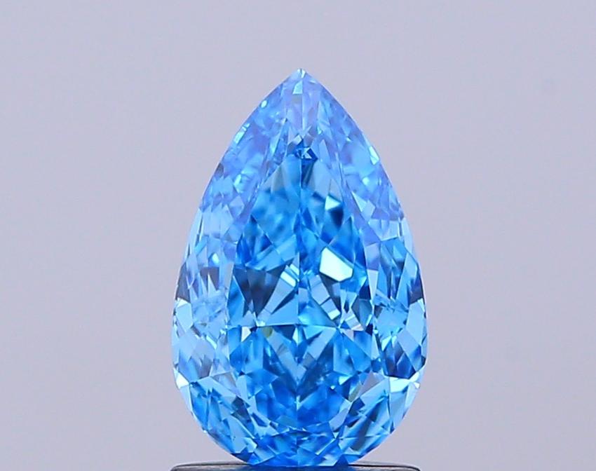1.51 Ct. Fancy Vivid Blue Pear Lab Grown Diamond