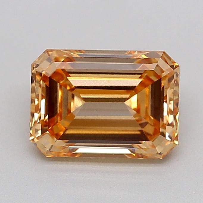 1.52 Ct. Fancy Intense  Orange Emerald Lab Grown Diamond