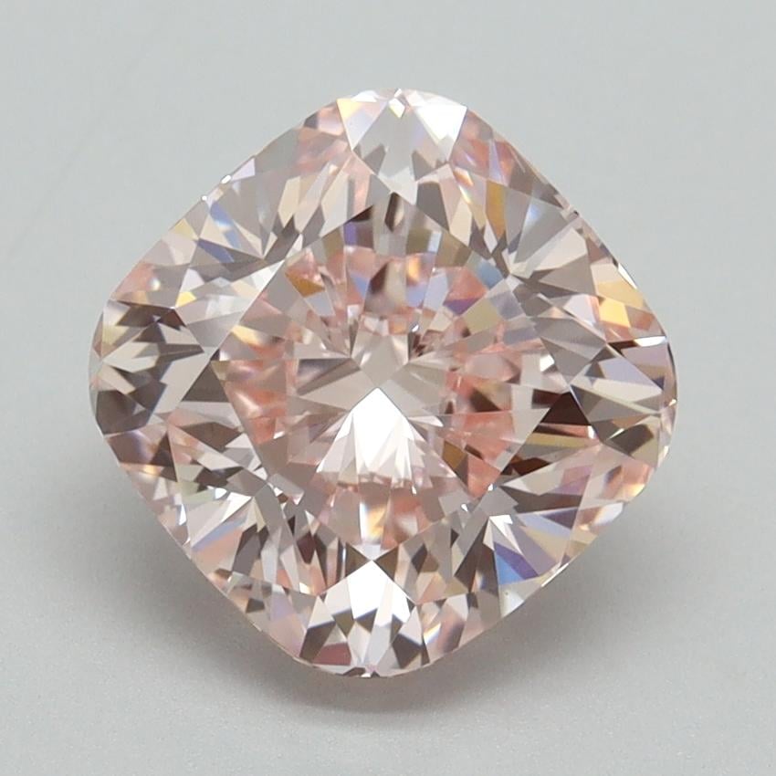 3.01 Ct. Fancy Intense Pink Cushion Lab Grown Diamond