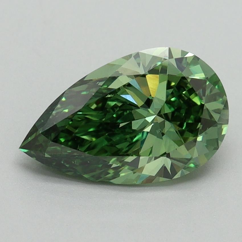 1.68 Ct. Fancy Vivid Green Pear Lab Grown Diamond