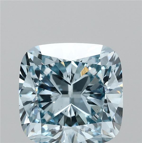 2.16 Ct. Fancy Vivid  Blue Cushion Lab Grown Diamond
