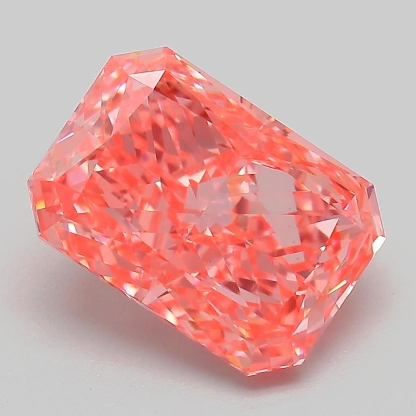 3.54 Ct. Fancy Vivid Pink Radiant Lab Grown Diamond