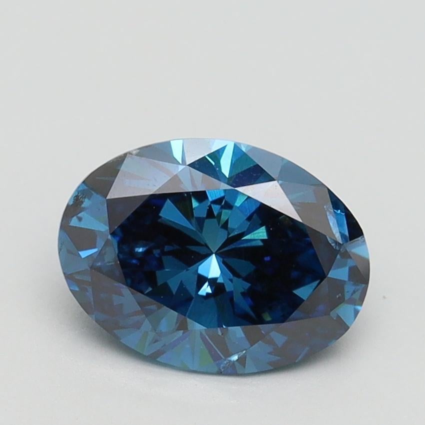 1.50 Ct. Fancy Vivid Blue Oval Lab Grown Diamond