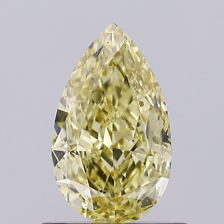 0.82 Ct. Fancy Intense  Yellow Pear Lab Grown Diamond