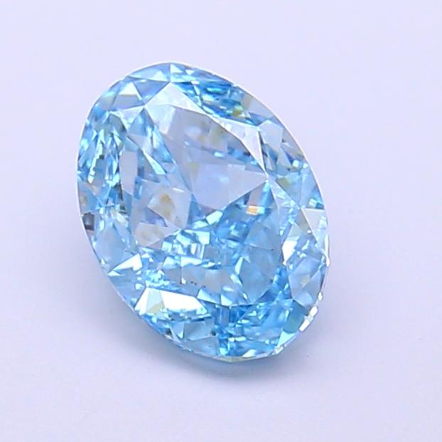 1.29 Ct. Fancy Vivid  Blue Oval Lab Grown Diamond