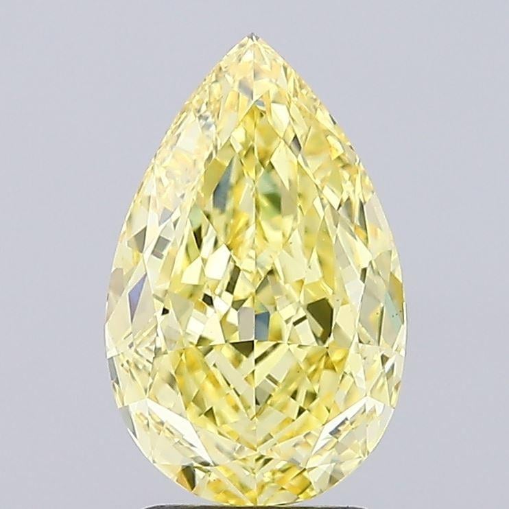 3.06 Ct. Fancy Intense Yellow Pear Lab Grown Diamond