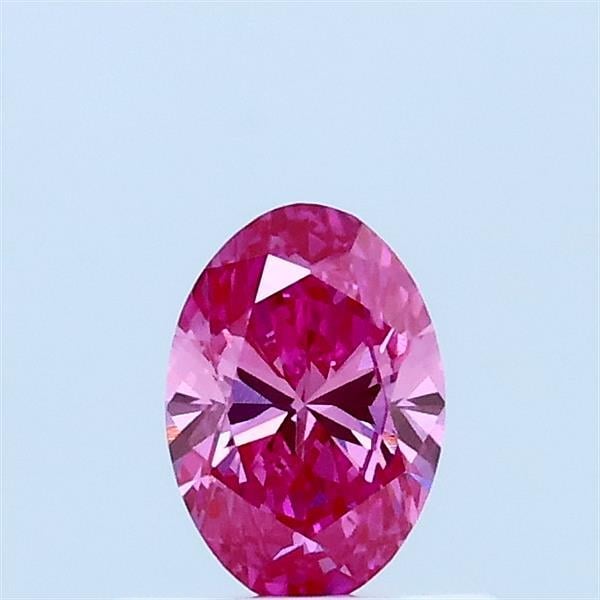 0.37 Ct. Fancy Vivid Pink Oval Lab Grown Diamond