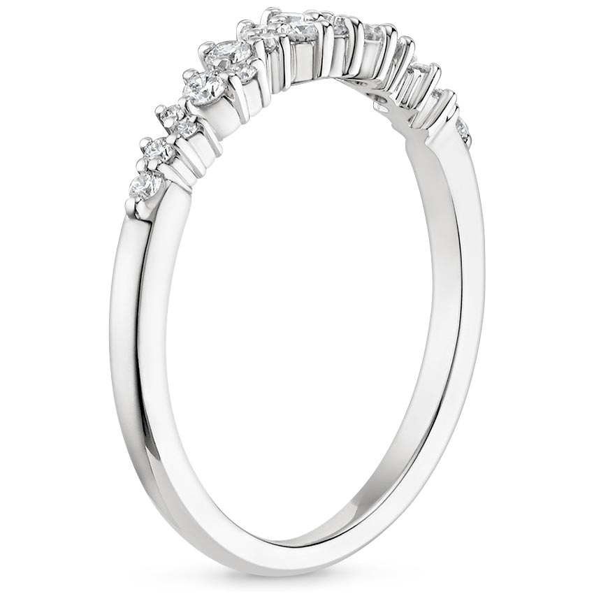 18K White Gold Aurora Diamond Ring, large side view