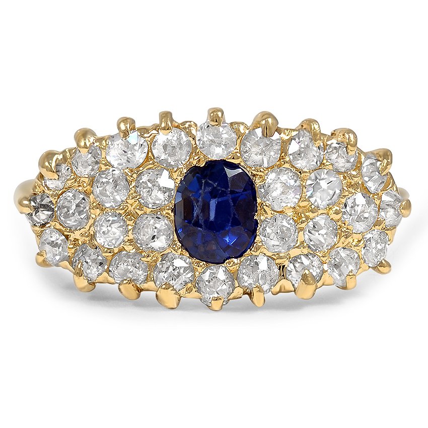 Victorian Sapphire Cocktail Ring