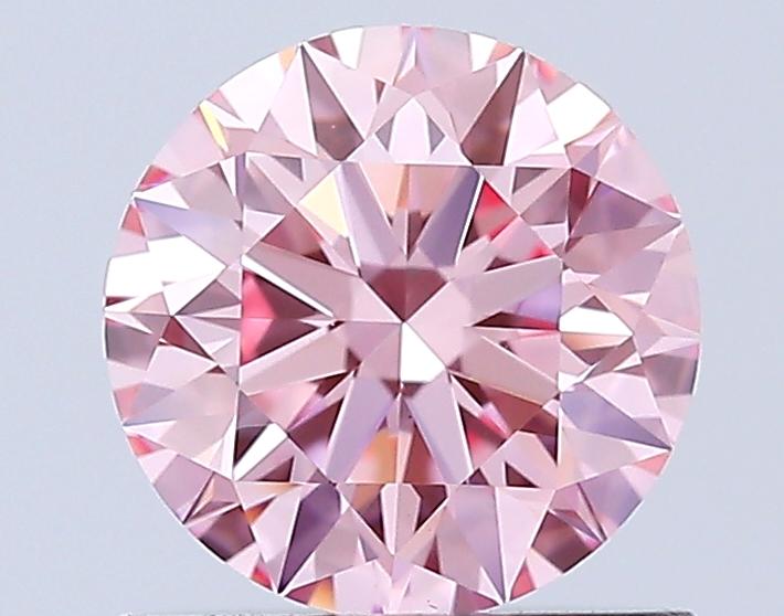 0.88 Ct. Fancy Vivid Pink Round Lab Grown Diamond