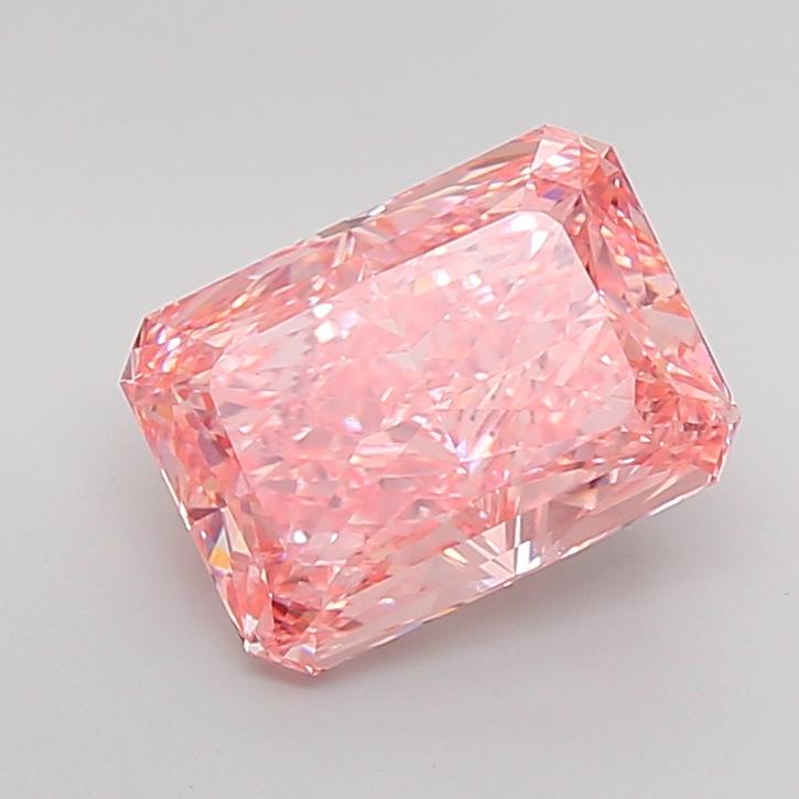 5.10 Ct. Fancy Vivid Pink Radiant Lab Grown Diamond