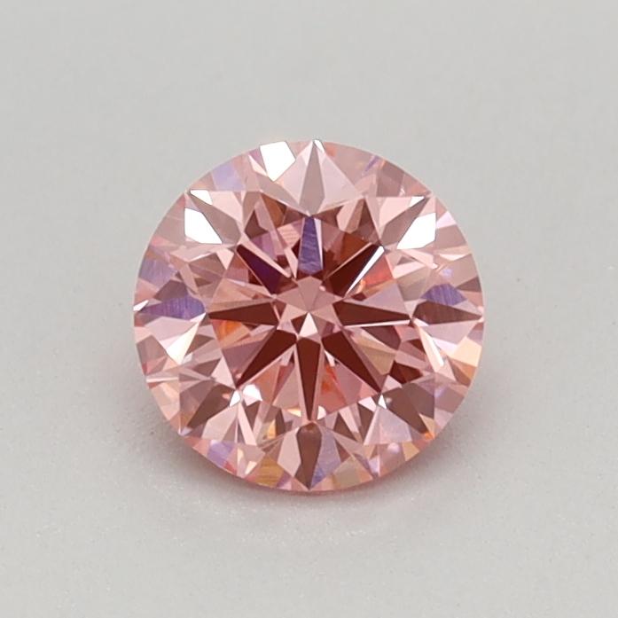 0.41 Ct. Fancy Vivid Pink Round Lab Grown Diamond