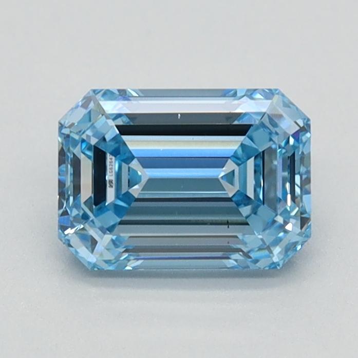 0.85 Ct. Fancy Intense Blue Emerald Lab Grown Diamond