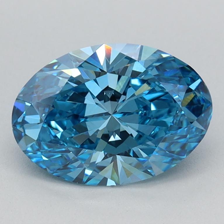 1.04 Ct. Fancy Vivid Blue Oval Lab Grown Diamond
