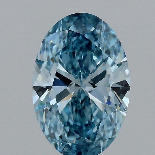 1.04 Ct. Fancy Vivid Blue Oval Lab Grown Diamond