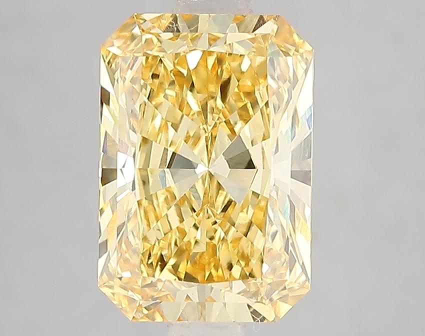 3.08 Ct. Fancy Vivid Yellow Radiant Lab Grown Diamond