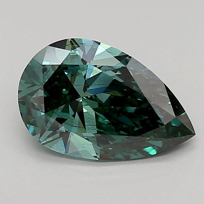 2.00 Ct. Fancy Vivid  Green Pear Lab Grown Diamond
