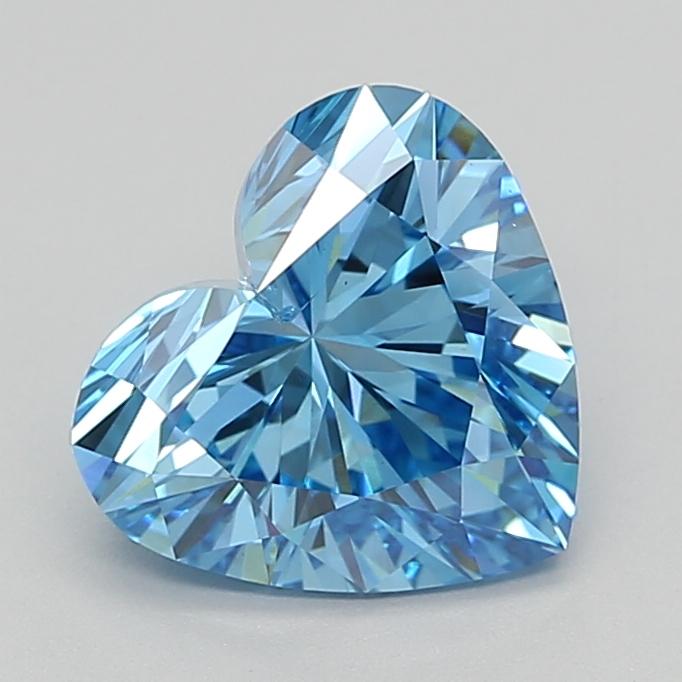 3.04 Ct. Fancy Vivid  Blue Heart Lab Grown Diamond