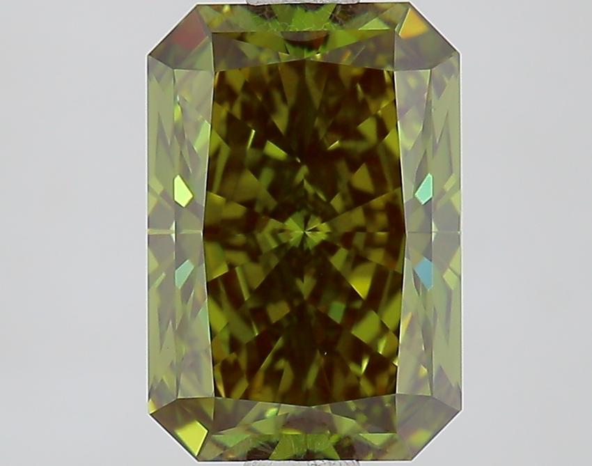 1.86 Ct. Fancy Intense Greyish Green Radiant Lab Grown Diamond