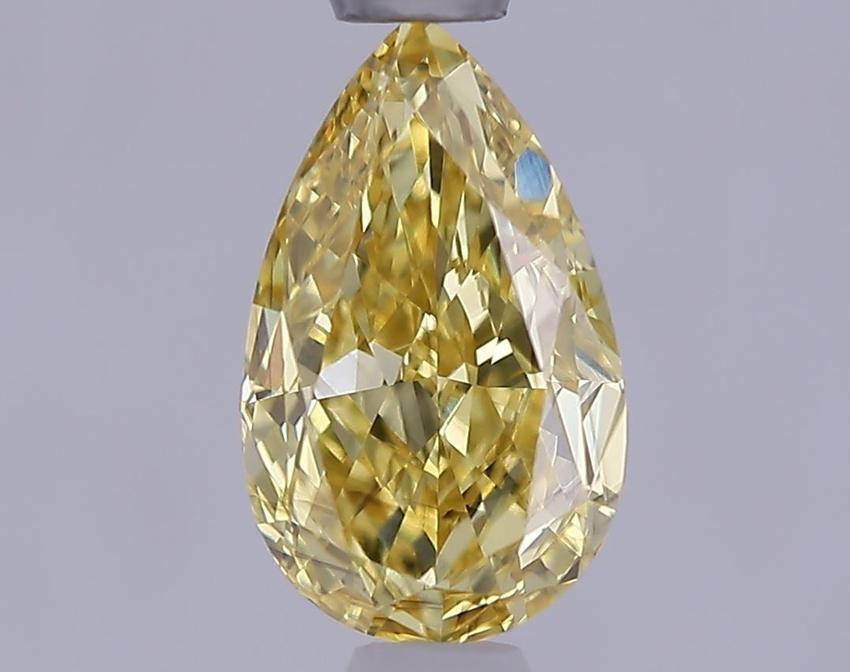1.03 Ct. Fancy Vivid Yellow Yellow Pear Lab Grown Diamond