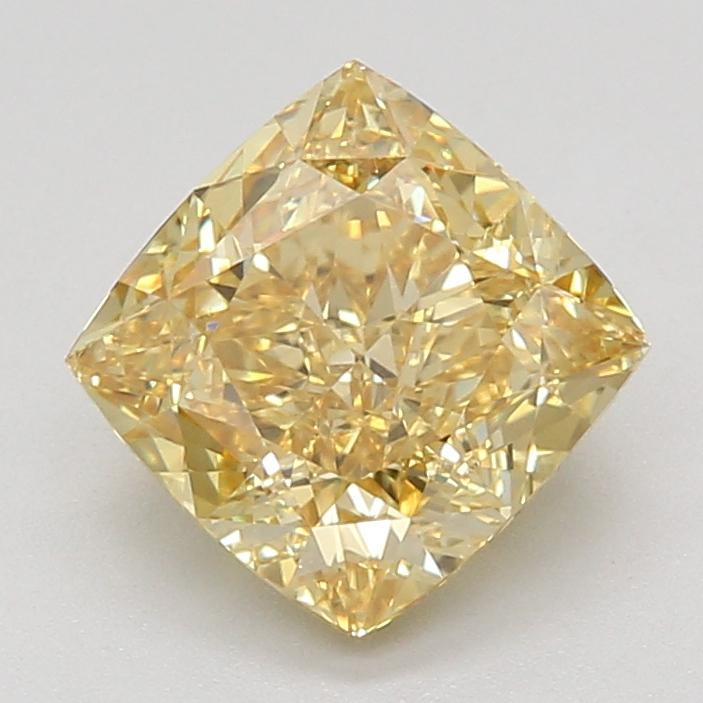 3.06 Ct. Fancy Intense Yellow Cushion Lab Grown Diamond