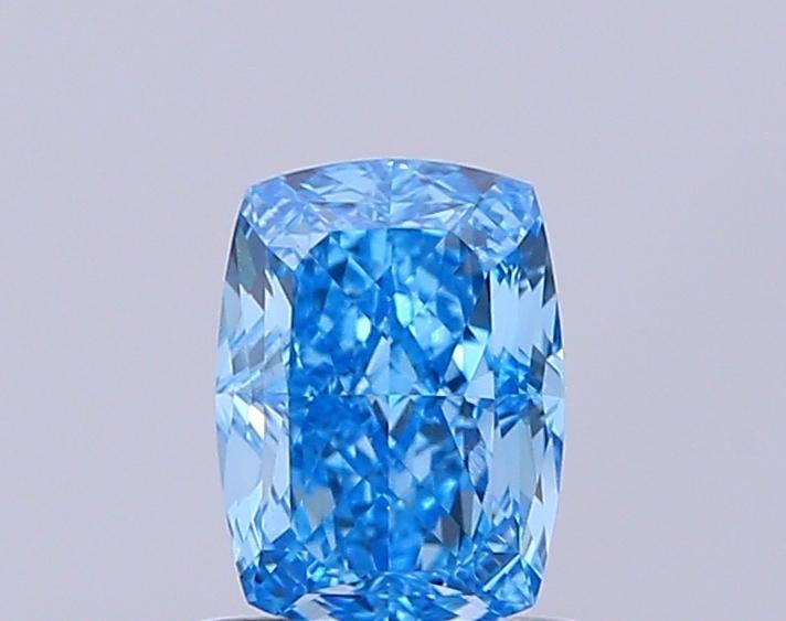 1.13 Ct. Fancy Vivid  Blue Cushion Lab Grown Diamond