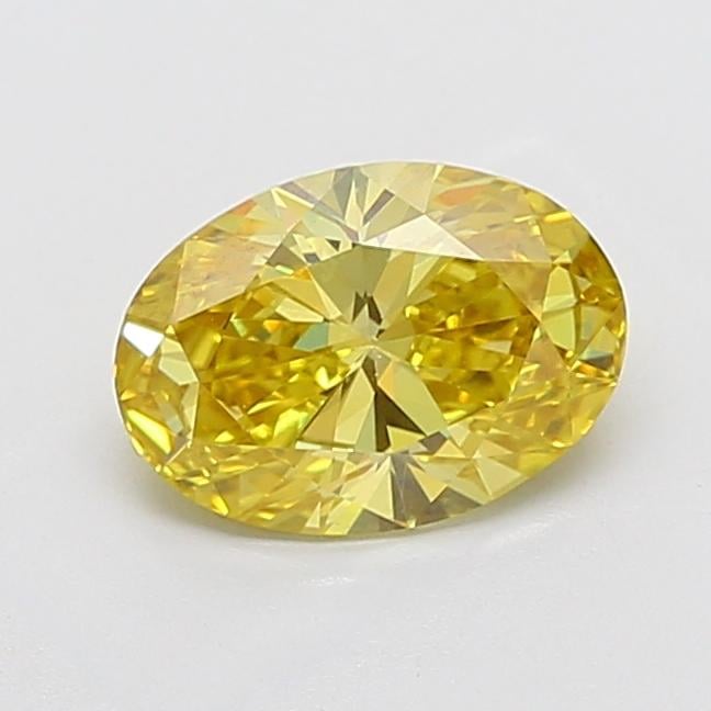 2.39 Ct. Fancy Vivid Yellow Oval Lab Grown Diamond