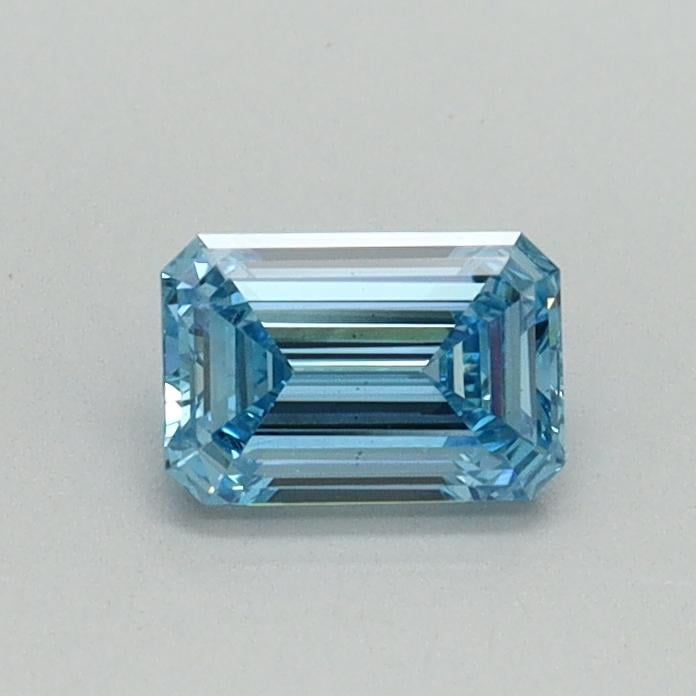 0.44 Ct. Fancy Vivid Blue Emerald Lab Grown Diamond