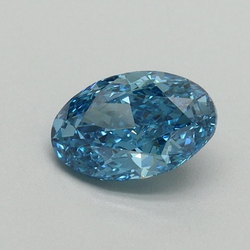 0.77 Ct. Fancy Vivid Blue Oval Lab Grown Diamond