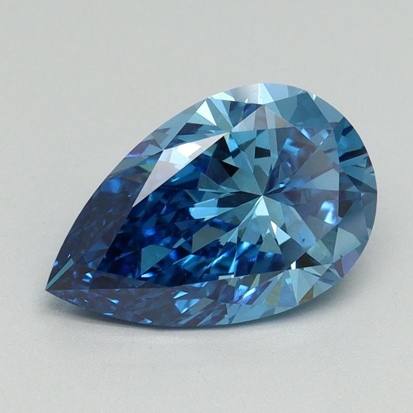 2.08 Ct. Fancy Vivid Blue Pear Lab Grown Diamond