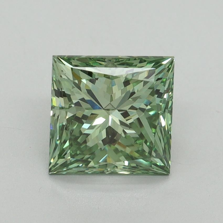 2.13 Ct. Fancy Vivid Pacific Green Princess Lab Grown Diamond