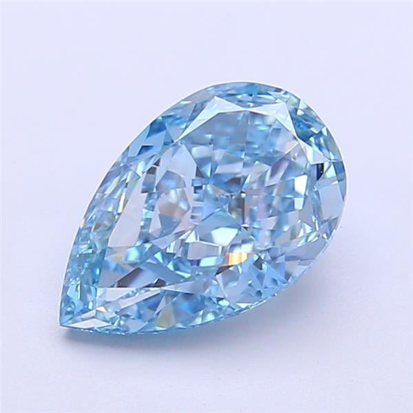 2.00 Ct. Fancy Vivid  Blue Pear Lab Grown Diamond