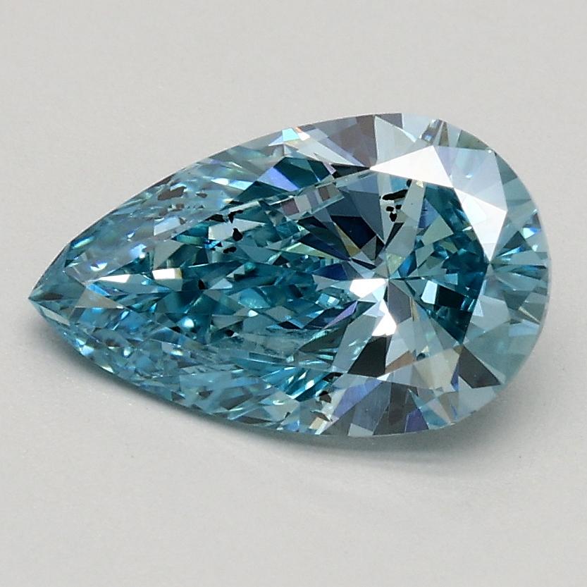 1.00 Ct. Fancy Vivid Blue Pear Lab Grown Diamond