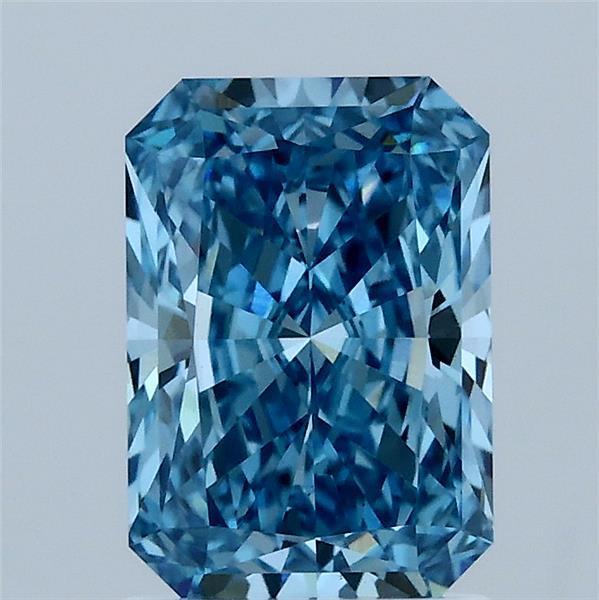 1.61 Ct. Fancy Vivid Blue Radiant Lab Grown Diamond