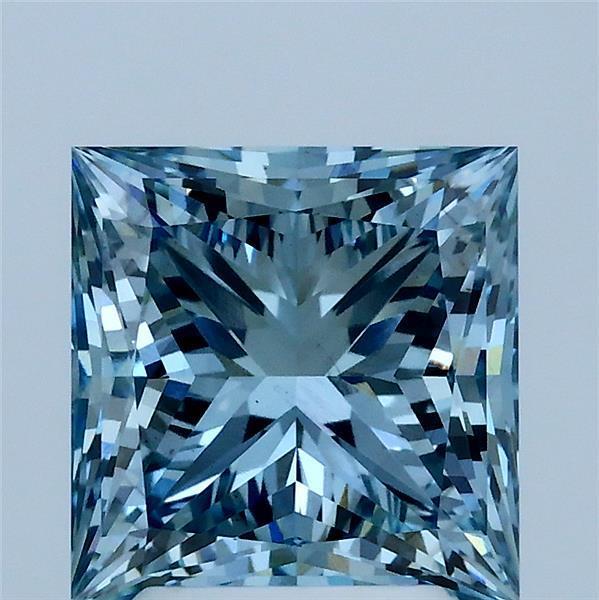 3.00 Ct. Fancy Vivid Blue Princess Lab Grown Diamond