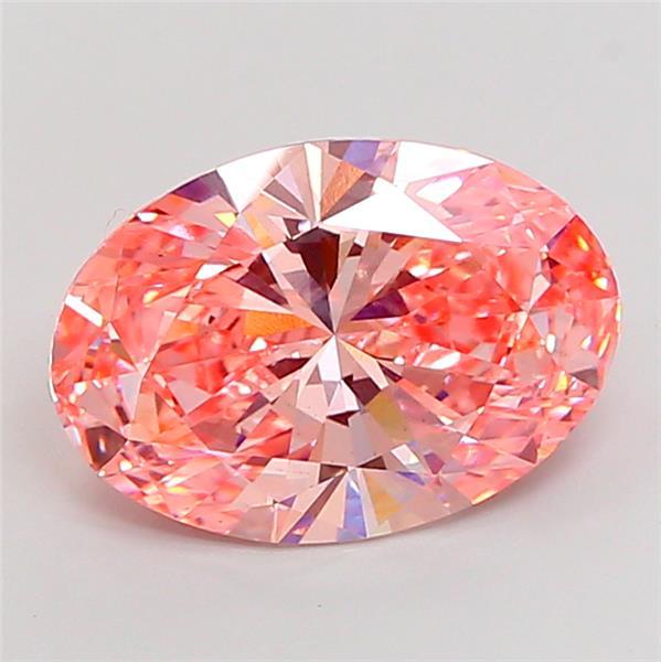 6.01 Ct. Fancy Vivid Pink Oval Lab Grown Diamond