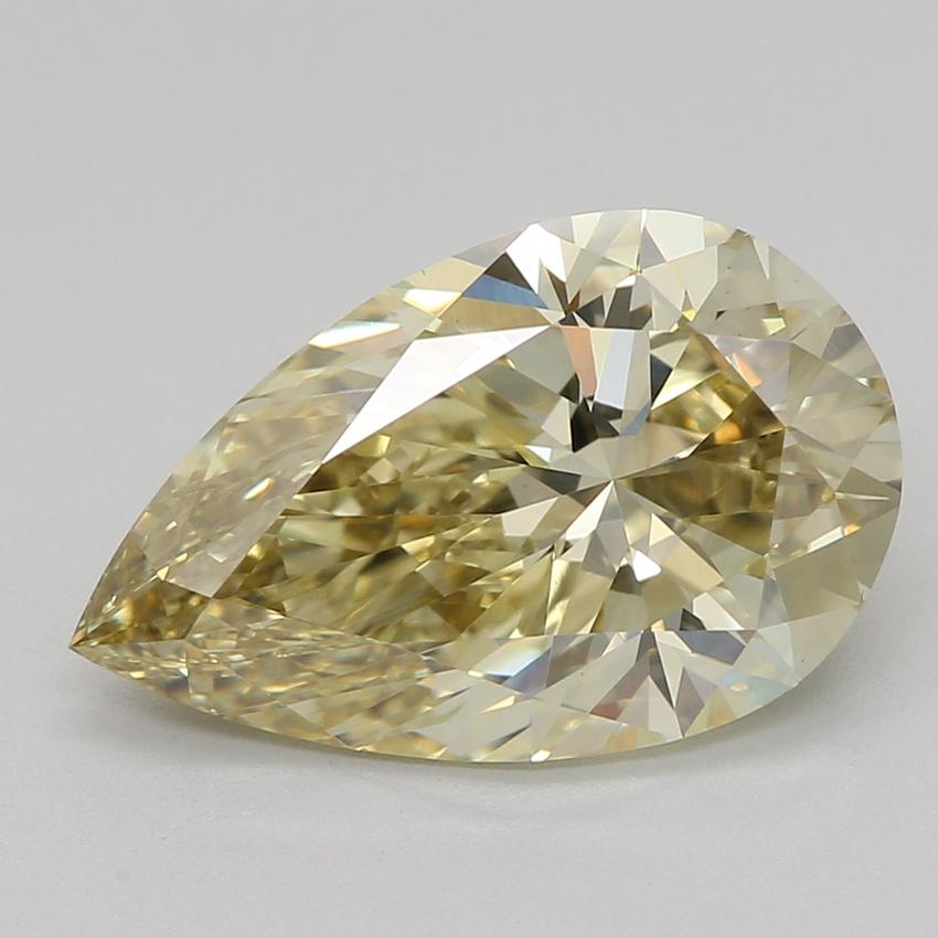 2.09 Ct. Fancy Intense Yellow Pear Lab Grown Diamond