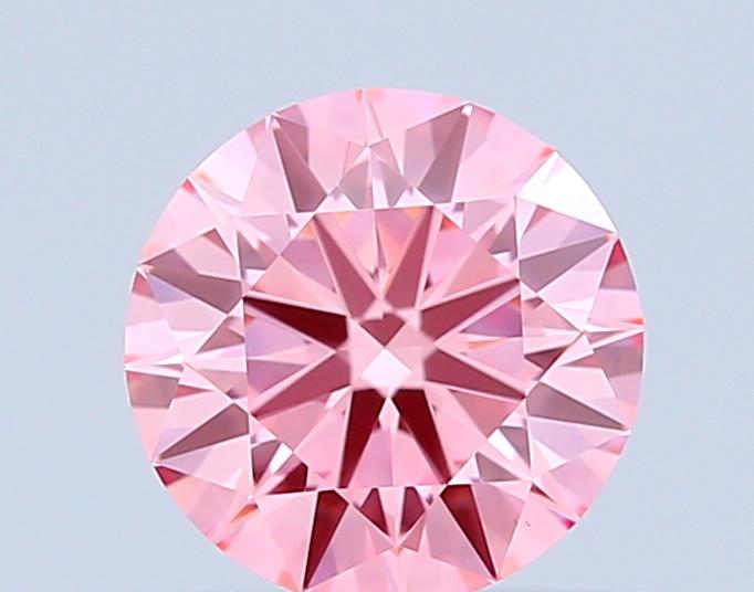 0.52 Ct. Fancy Vivid Pink Round Lab Grown Diamond