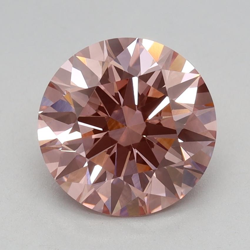 1.59 Ct. Fancy Vivid Pink Round Lab Grown Diamond